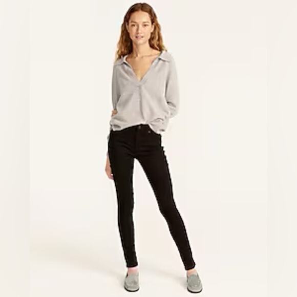 J. crew new black 9" mid-rise stretchy toothpick jean - Picture 1 of 11